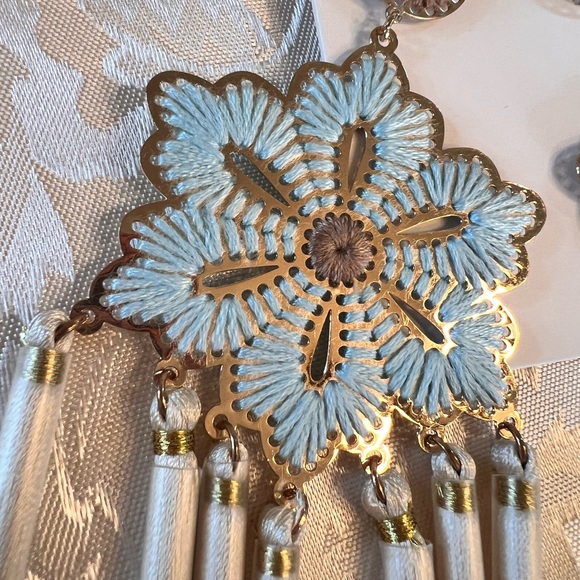 🌟New Gorgeous Threaded Chrome Earrings - Picture 4 of 8